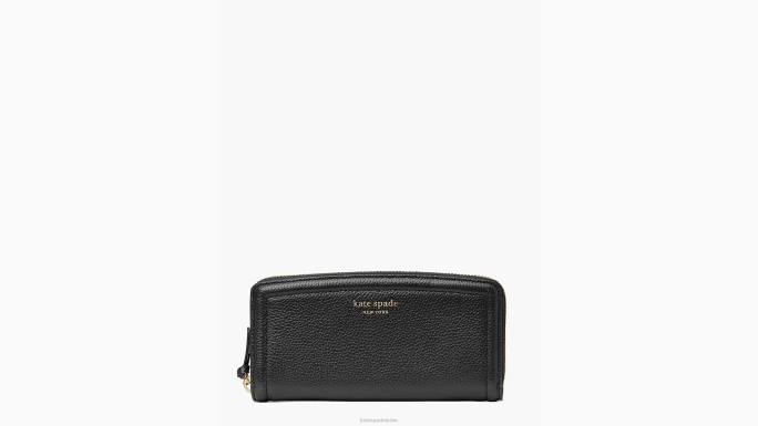 žene Kate Spade crno knott slim continental novčanik pribor 04HN427