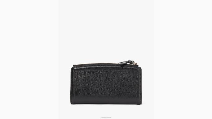 žene Kate Spade crno knott zip slim novčanik pribor 04HN455