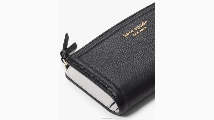 žene Kate Spade crno knott zip slim novčanik pribor 04HN455