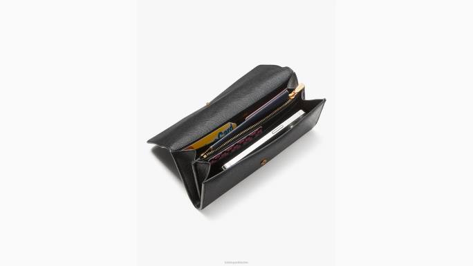 žene Kate Spade crno kontinentalni novčanik s preklopom morgan bow pribor 04HN389