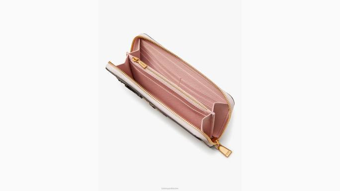 žene Kate Spade jutarnja plaža multi kontinentalni novčanik s vretencom ukrašenim patentnim zatvaračem pribor 04HN374