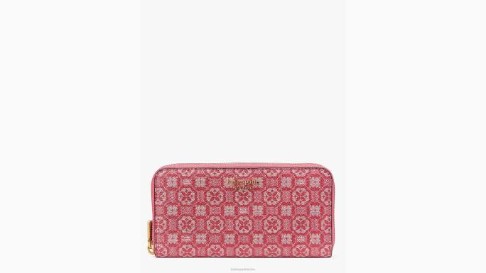žene Kate Spade pekmez od malina multi Platneni novčanik s patentnim zatvaračem presvučen cvjetnim monogramom pribor 04HN429