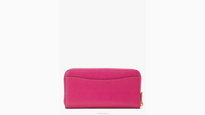 žene Kate Spade roza šljiva novčanik kontinentalni s patentnim zatvaračem ukrašen morgan lukom pribor 04HN445