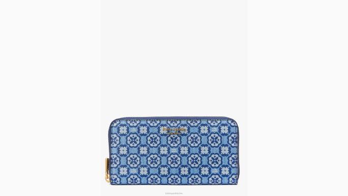 žene Kate Spade svemirski multi Platneni novčanik s patentnim zatvaračem presvučen cvjetnim monogramom pribor 04HN428
