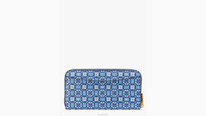 žene Kate Spade svemirski multi Platneni novčanik s patentnim zatvaračem presvučen cvjetnim monogramom pribor 04HN428
