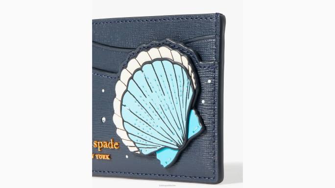 žene Kate Spade blejzer plavi multi što je školjka ukrasila cardholdera pribor 04HN342