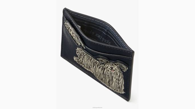 žene Kate Spade blejzer plavi multi čupavi reljefni držač kartice pribor 04HN416