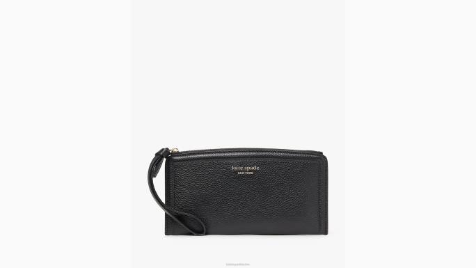 žene Kate Spade crno knott wristlet držač kartice pribor 04HN415