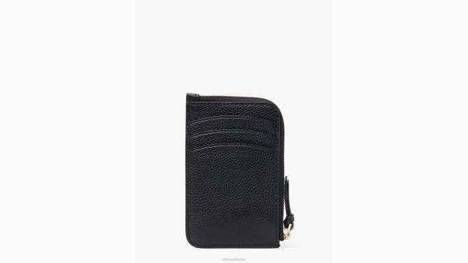 žene Kate Spade crno knott zip držač kartice pribor 04HN468