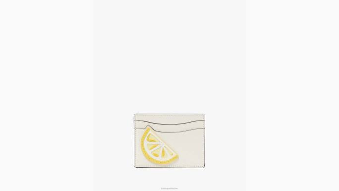 žene Kate Spade halo bijeli multi Držač kartice s aplikacijom kapljice limuna pribor 04HN399
