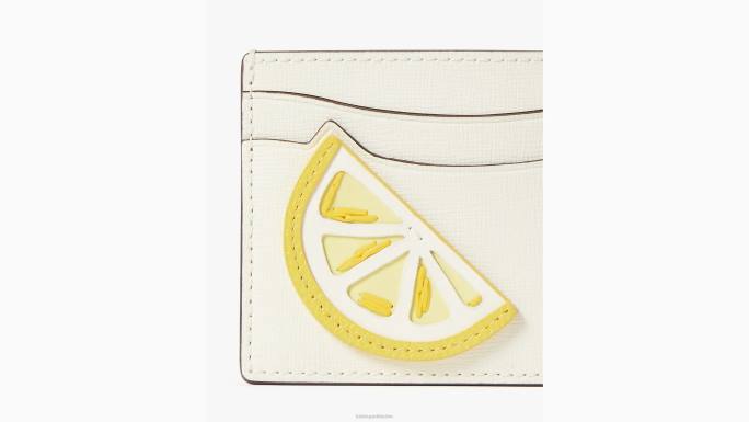 žene Kate Spade halo bijeli multi Držač kartice s aplikacijom kapljice limuna pribor 04HN399