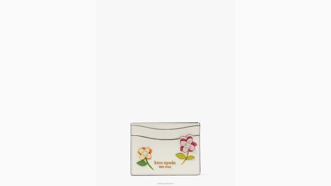 žene Kate Spade krema multi in bloom flower cardholder pribor 04HN462