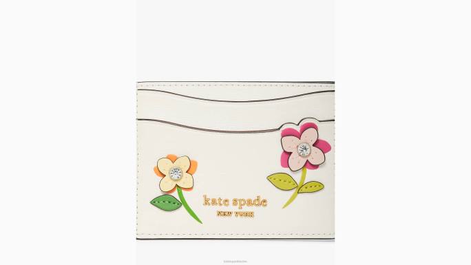 žene Kate Spade krema multi in bloom flower cardholder pribor 04HN462