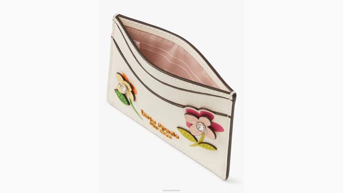 žene Kate Spade krema multi in bloom flower cardholder pribor 04HN462