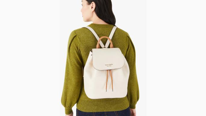 žene Kate Spade čaša za mlijeko multi sinch ruksak od šljunčane kože srednjeg preklopa pribor 04HN169