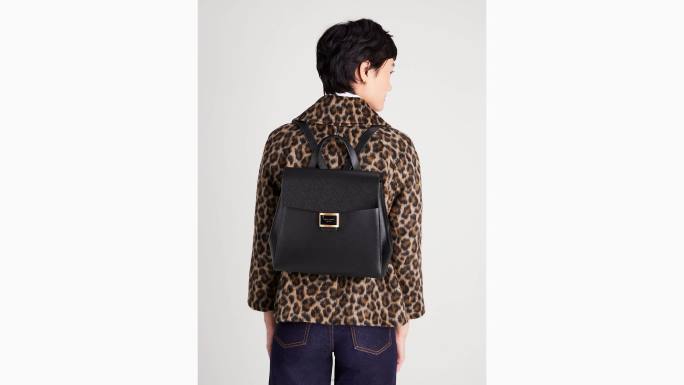 žene Kate Spade crno katy srednji preklopni ruksak pribor 04HN292