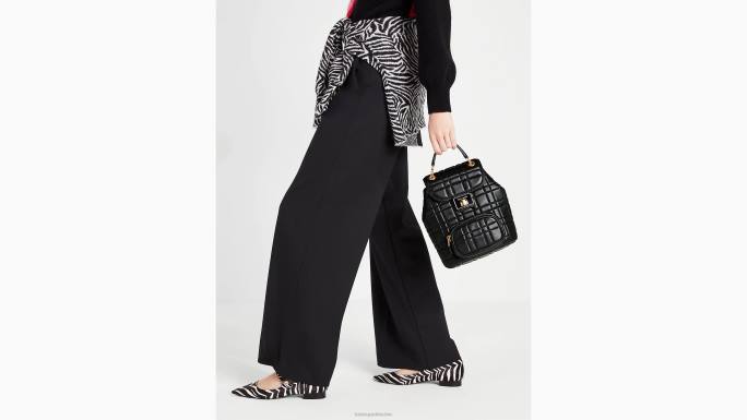žene Kate Spade crno prošiveni mali ruksak evelyn pribor 04HN290