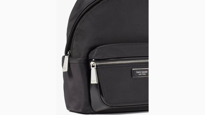 žene Kate Spade crno sam ikona ksnyl mali ruksak pribor 04HN234