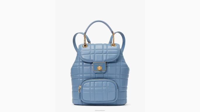 žene Kate Spade manta plava prošiveni mali ruksak evelyn pribor 04HN288