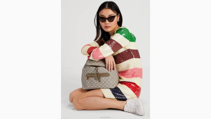 žene Kate Spade prirodni multi cvjetni monogram mia ruksak s preklopom pribor 04HN325