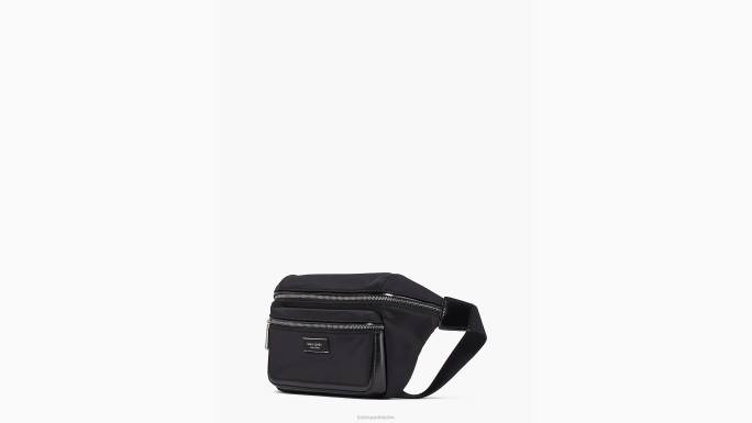 žene Kate Spade crno sam ikona ksnyl najlonska srednja torba za pojas pribor 04HN41