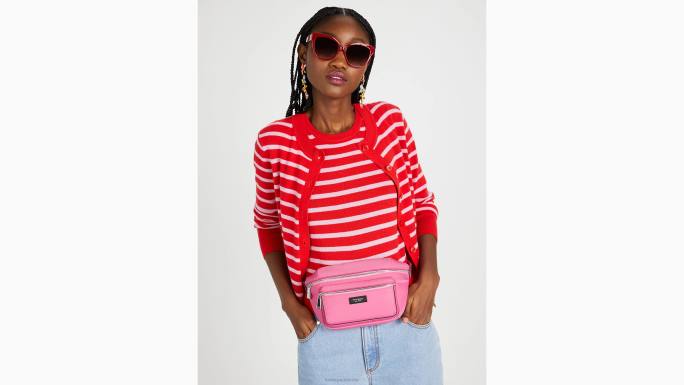 žene Kate Spade ružičasti oblak sam ikona ksnyl najlonska srednja torba za pojas pribor 04HN42