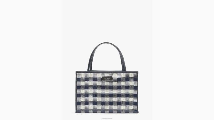 žene Kate Spade blejzer plavi multi sam ikona mala torba sa šljokicama od ginghama pribor 04HN215