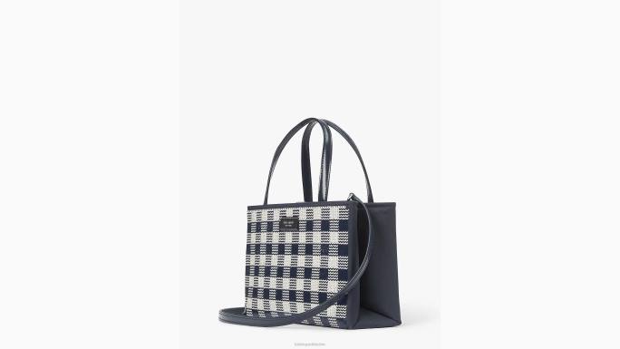žene Kate Spade blejzer plavi multi sam ikona mala torba sa šljokicama od ginghama pribor 04HN215