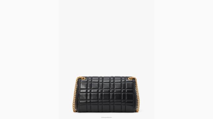žene Kate Spade crno evelyn prošivena srednja preklopna torba za rame pribor 04HN319
