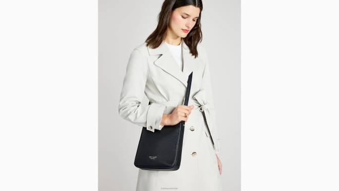 žene Kate Spade crno hudson mala kurirska torba pribor 04HN132