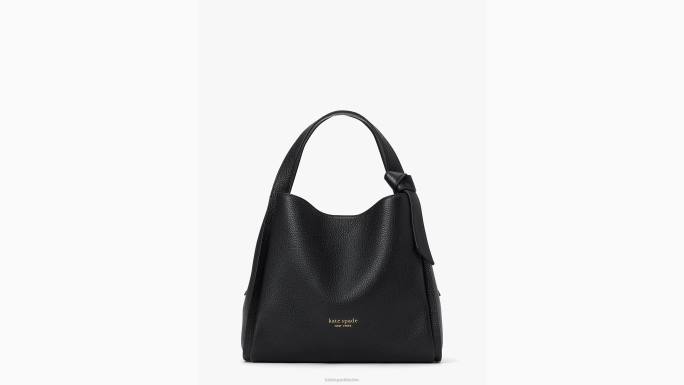 žene Kate Spade crno knott srednja torba preko tijela pribor 04HN122