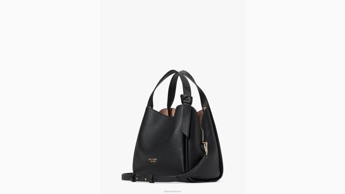 žene Kate Spade crno knott srednja torba preko tijela pribor 04HN122