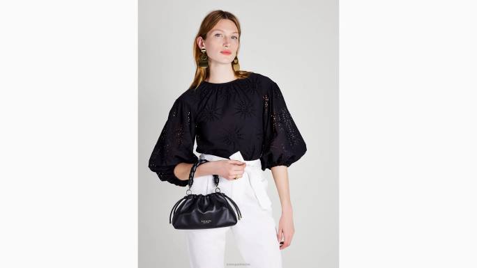 žene Kate Spade crno meringue mali crossbody pribor 04HN129