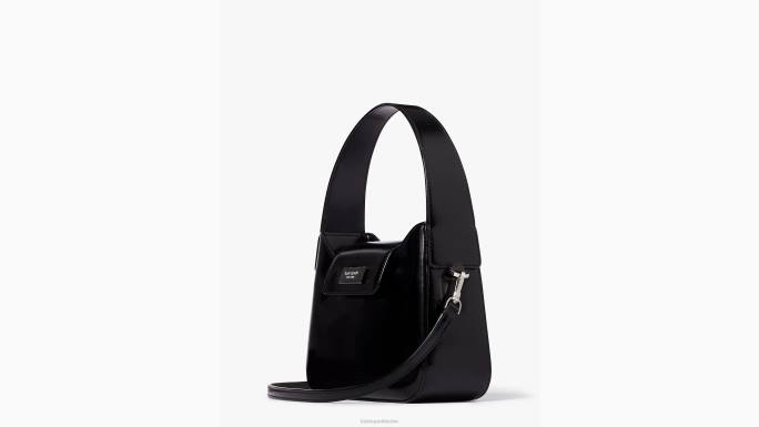 žene Kate Spade crno sam icon kožna mini hobo torba pribor 04HN36