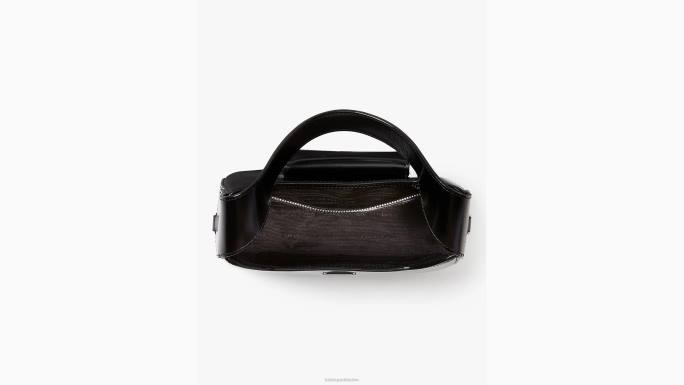žene Kate Spade crno sam icon kožna mini hobo torba pribor 04HN36