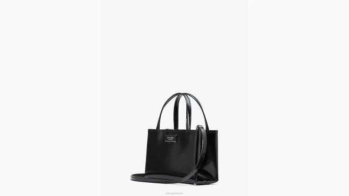 žene Kate Spade crno sam icon kožna mini torba pribor 04HN198