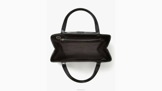 žene Kate Spade crno sam icon mala kožna torba pribor 04HN220