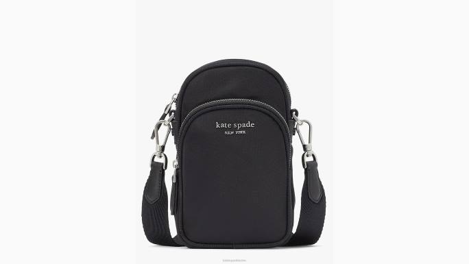 žene Kate Spade crno sam ksnyl najlon sjever jug ​​telefon crossbody pribor 04HN77