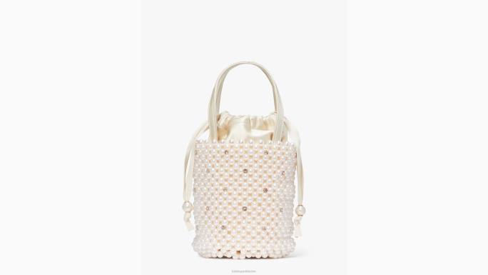 žene Kate Spade iridescent multi žubor biserom ukrašena mala bucket torbica pribor 04HN323