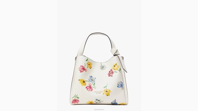 žene Kate Spade krema multi knott tulip toss reljefna torba srednje veličine preko tijela pribor 04HN76