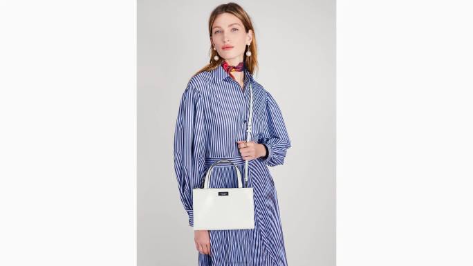 žene Kate Spade prava bijela sam icon mala kožna torba pribor 04HN219