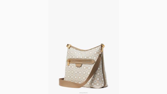 žene Kate Spade prirodni multi platnena torba presvučena cvijećem srednje veličine pribor 04HN155
