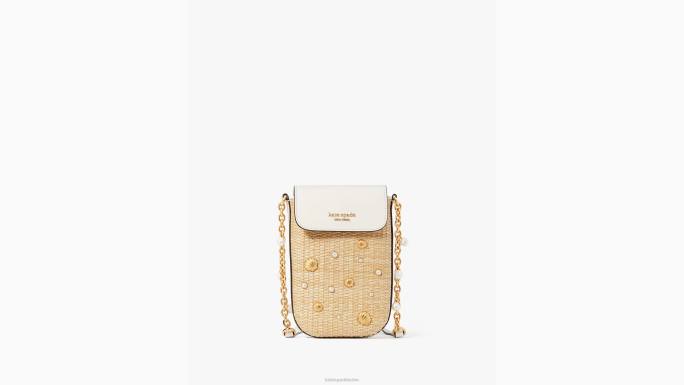 žene Kate Spade prirodni multi steffie ukrašen slamom sjever jug ​​telefon crossbody pribor 04HN29