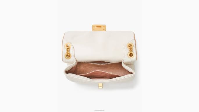 žene Kate Spade slonovača evelyn prošivena srednja preklopna torba za rame pribor 04HN318