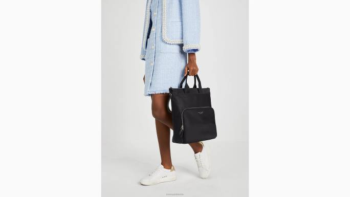 žene Kate Spade crno sam ksnyl najlonski kabriolet ruksak pribor 04HN70