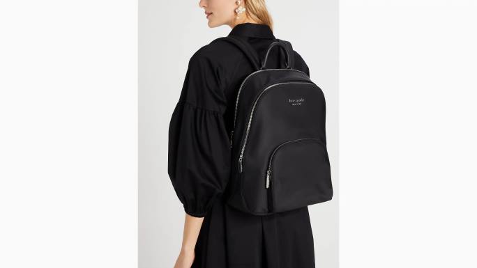 žene Kate Spade crno sam ksnyl najlonski ruksak za prijenosno računalo pribor 04HN153