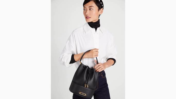 žene Kate Spade crno gramercy torba srednje veličine pribor 04HN248