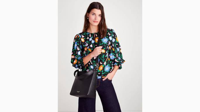 žene Kate Spade crno hudson velika hobo torba pribor 04HN95