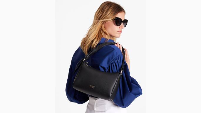 žene Kate Spade crno knott srednja torba za rame pribor 04HN239