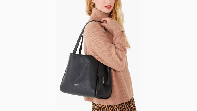 žene Kate Spade crno knott velika torba za rame pribor 04HN143